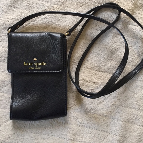 Black leather Kate Spade purse