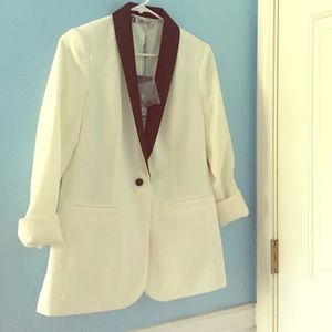 Black and white blazer
