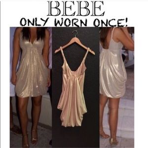 BCBG gold dress