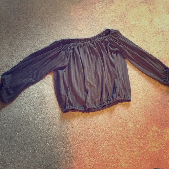 Long sleeve chocolate brown Free People top