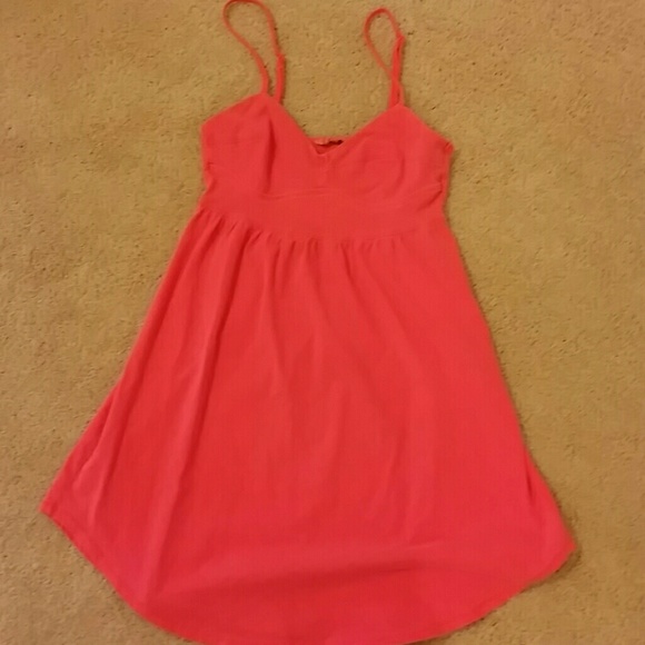 Neon pink summer dress