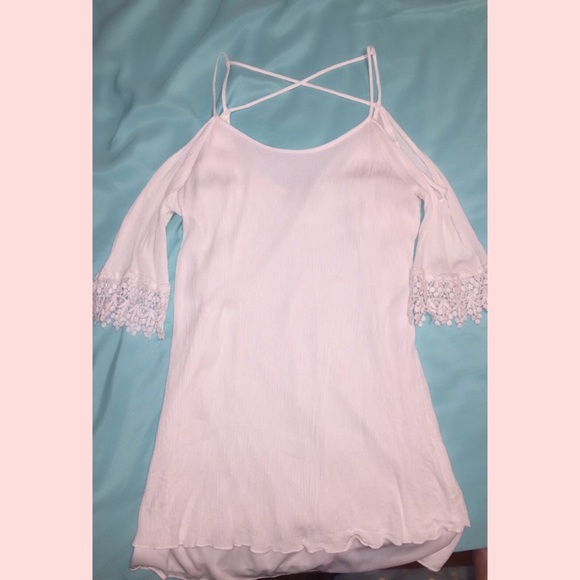 White flowy dress