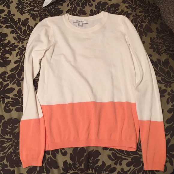 Peach and cream sweater