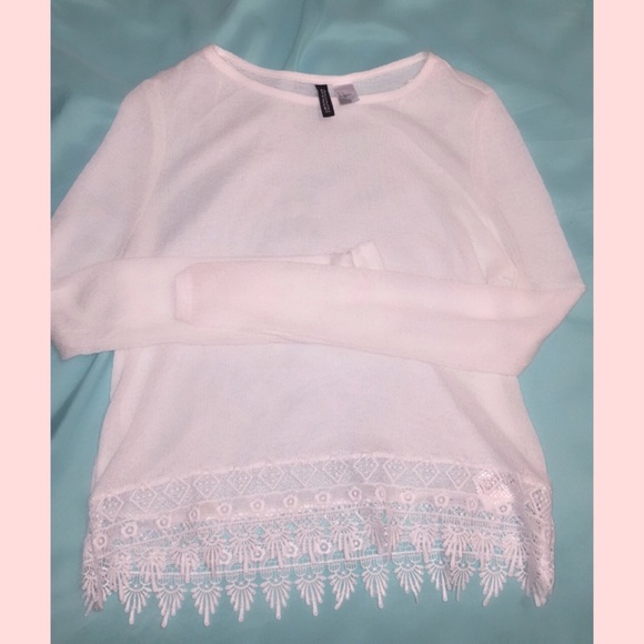 White lace sweater