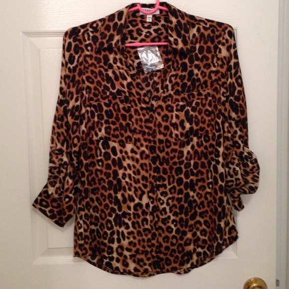 Cheetah print blouse