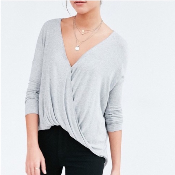 Urban Outfitters Surplice Long Sleeved Top