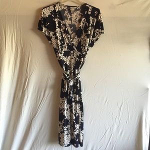 Merona Navy & White Cap Sleeve Dress | XL
