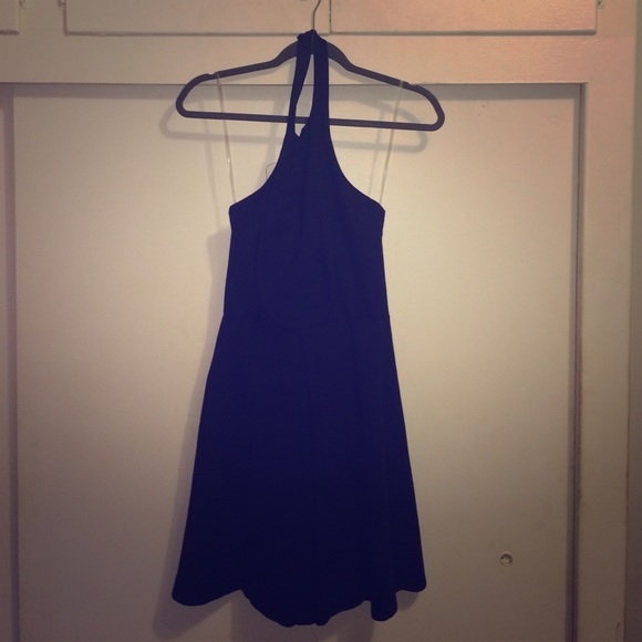 Navy blue evening dress