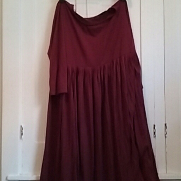 Burgundy smock dress