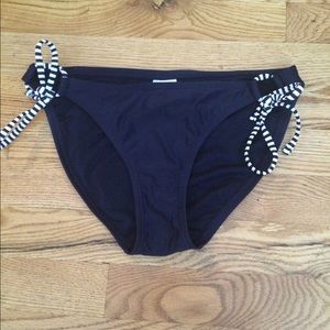 Blue and white swim bottoms