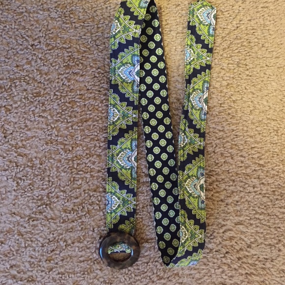 Vera Bradley Tie Belt with Tortoise Clasp