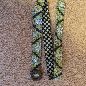 Vera Bradley Tie Belt with Tortoise Clasp