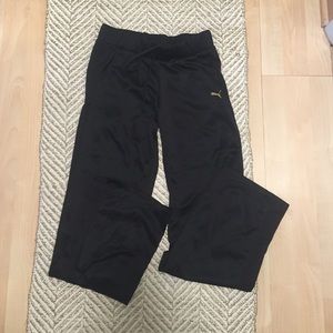Black silk pump sweat pants