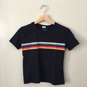 Brandy Melville blue rainbow Chloe top