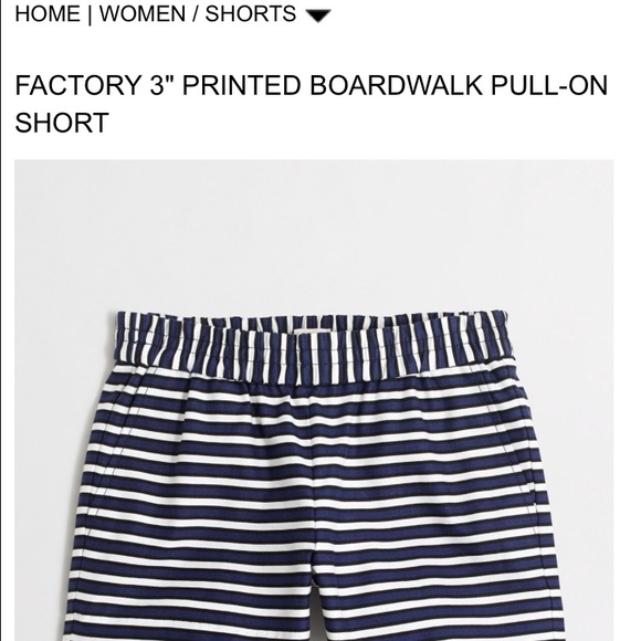 J Crew Shorts J Crew Factory Navy And White Striped Nwt Poshmark