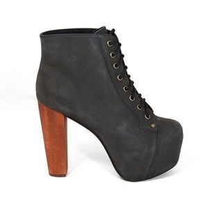Jeffery Campbell Lita - Black Distressed Boot