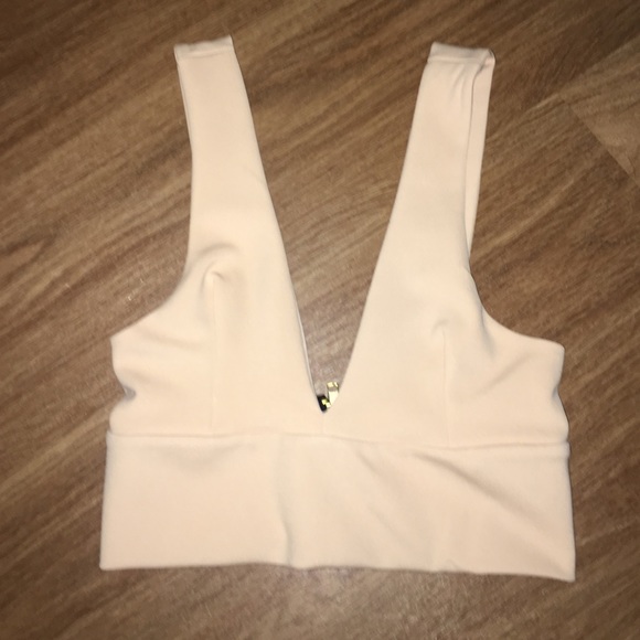 Missguided nude crop top