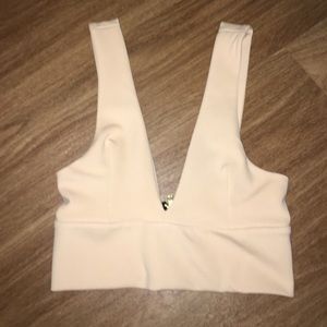 Missguided nude crop top