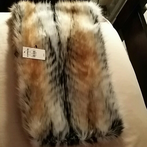 Neck wrap/scarf-black, tan & white