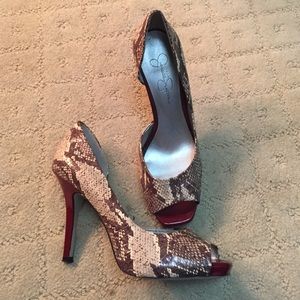Jessica Simpson Snake Print Heels