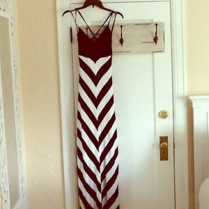 Black and white maxi dress