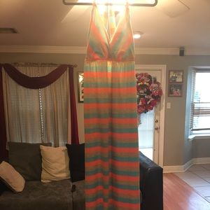Striped maxi dress
