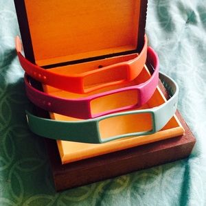 3 Striiv Active Bands Like NEW Orange Aqua Purple