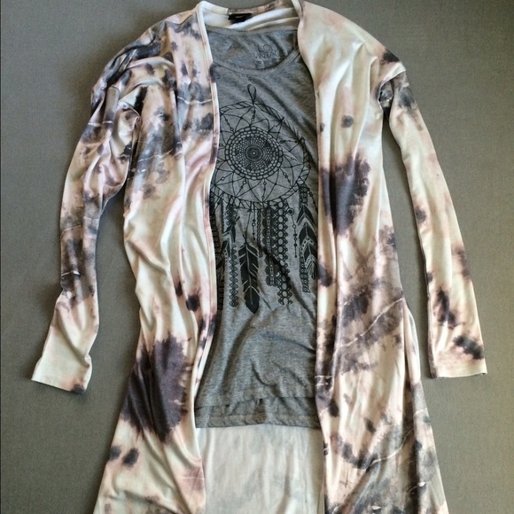 Long Multi-Colored Cardigan