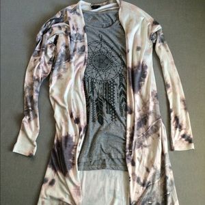 Long Multi-Colored Cardigan