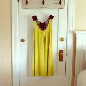 Mustard color dress with fabulous back