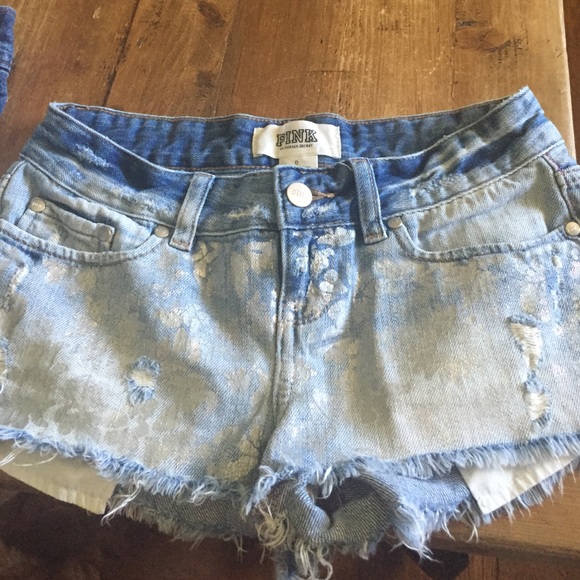 PINK denim shorts