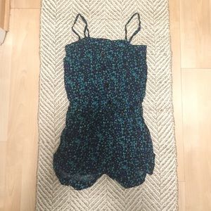 Blue floral romper