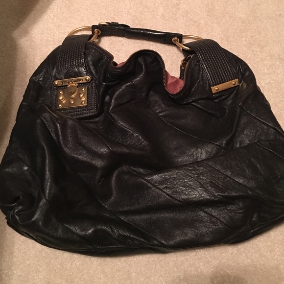 Juicy Couture large leather hobo tote