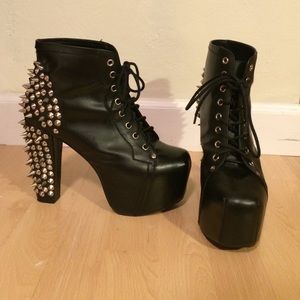 JEFFERY CAMPBELL LEATHER LITA SPIKE