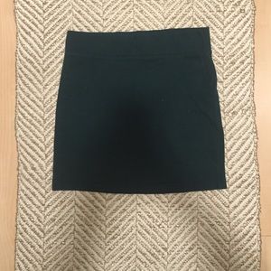 Forest green mini skirt