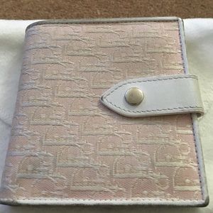 Authentic Christian Dior Pink Canvas Wallet (Used)