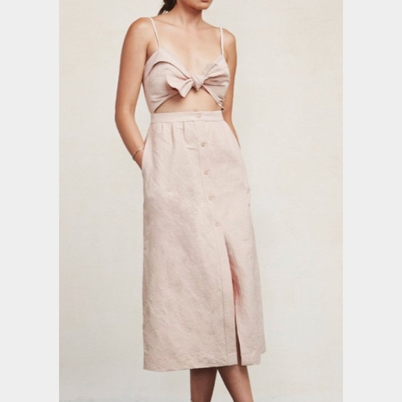 Reformation Riley Dress Beige