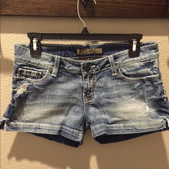 BKE Destructed Denim Short