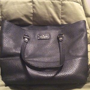 Black leather Kate Spade tote