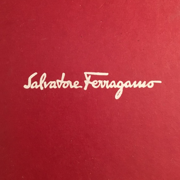 Ferragamo lacquer red wooden cuff