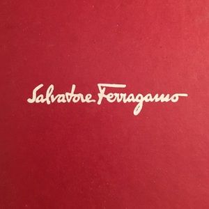 Ferragamo lacquer red wooden cuff