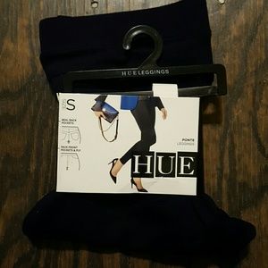 Hue Ponte leggings size small navy blue