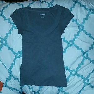 Gray sexy basic tee