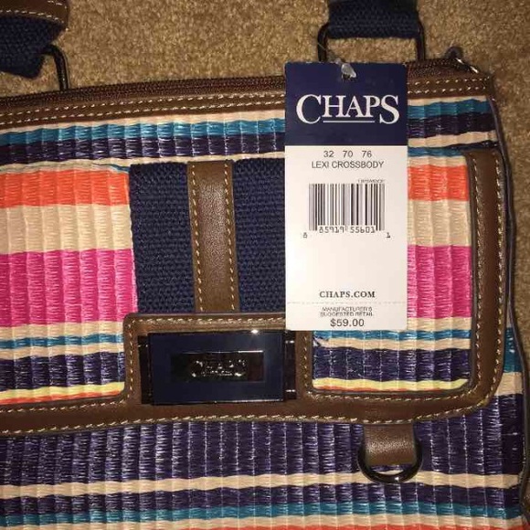 NWT Chaps striped bag - Picture 2 of 4