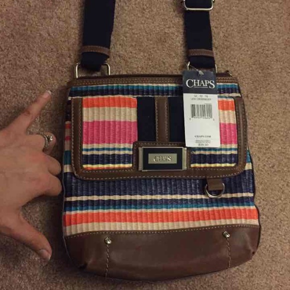 NWT Chaps striped bag - Picture 4 of 4