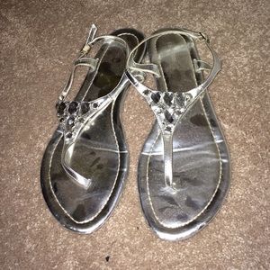 Silver express sandals