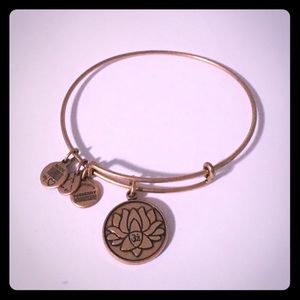 Alex & Ani Lotus Peace Petals Charm Bangle