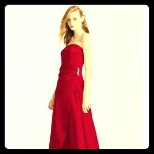 Red apple brides maids dresses. Davids bridal