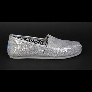 Silver glitter Classic Canvas TOMS