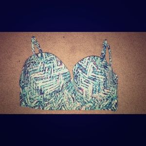 Cute blue bikini top